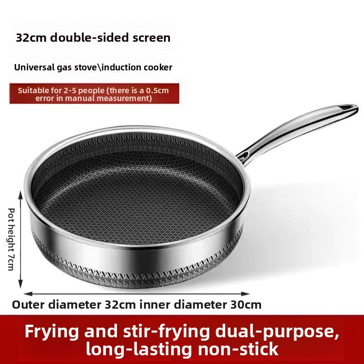 Household Stainless Steel Frying Pan
