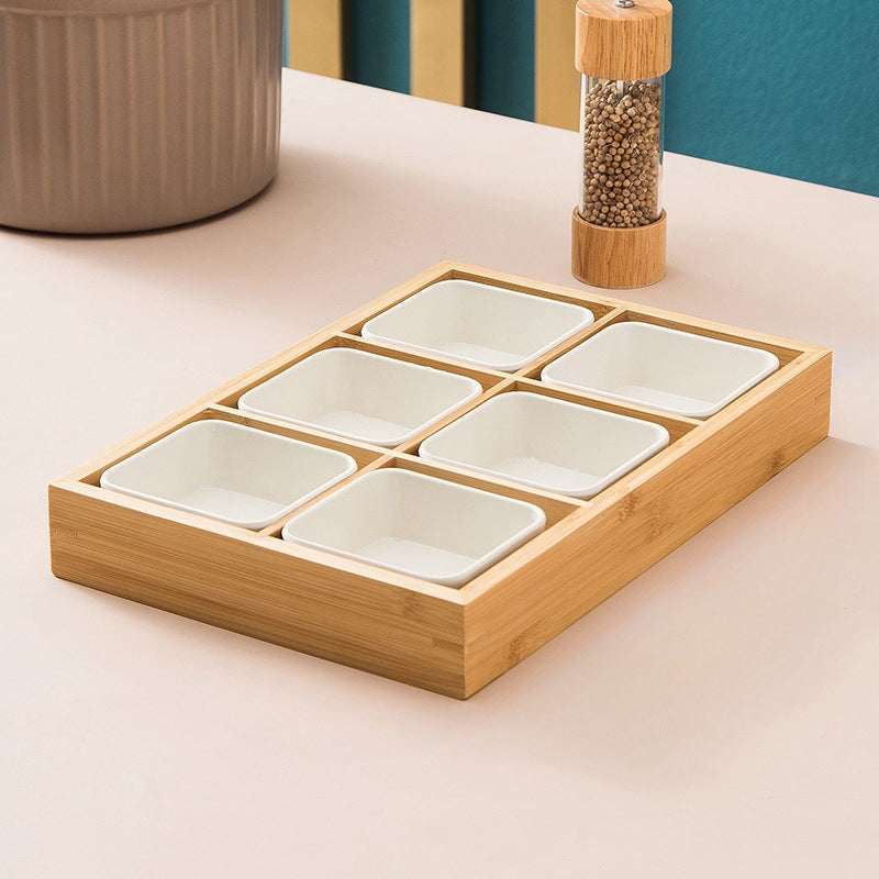 Bamboo Multi Compartment Serving Tray