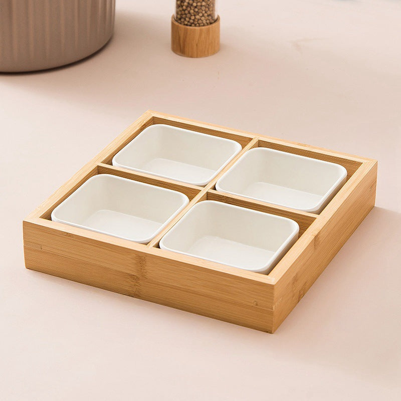 Bamboo Multi Compartment Serving Tray