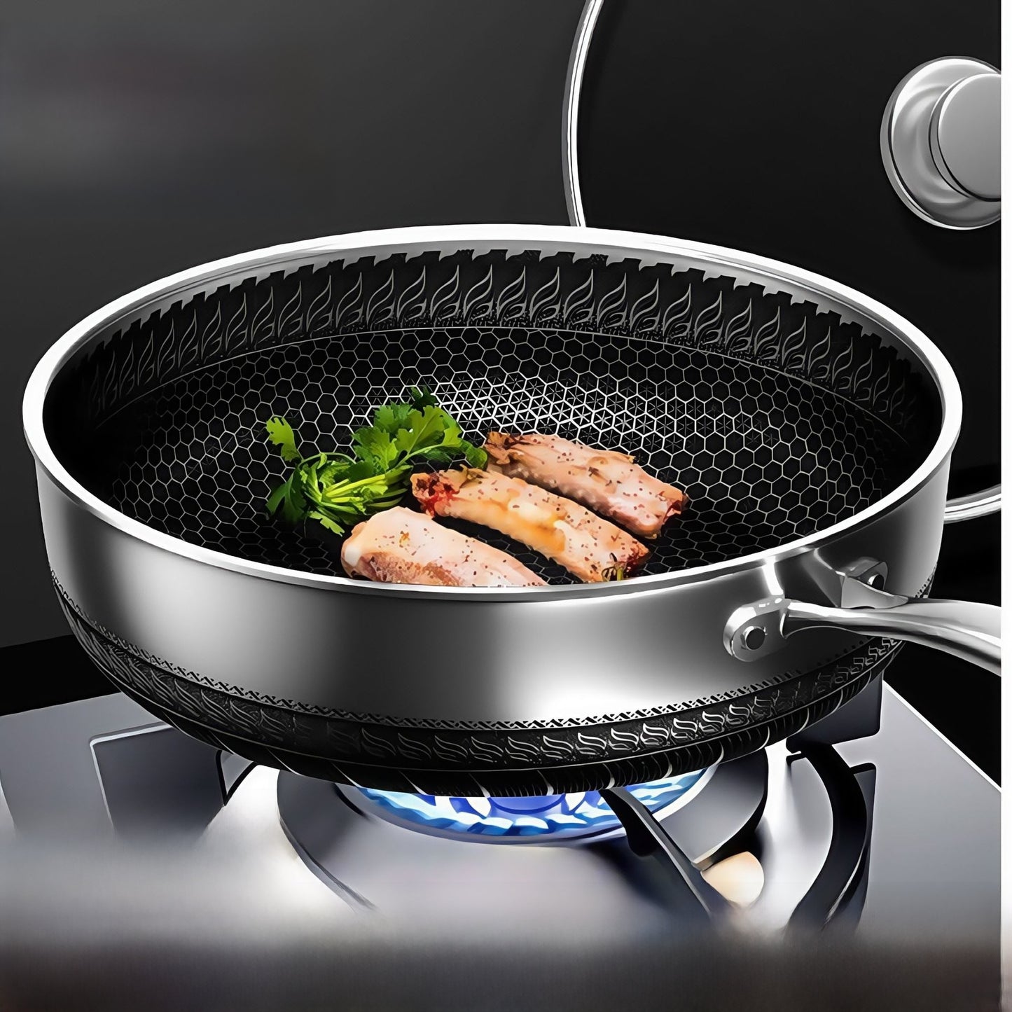 Household Stainless Steel Frying Pan