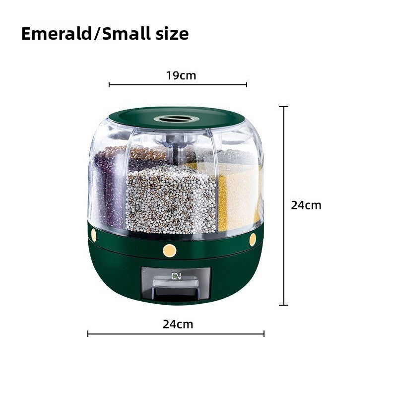Multifunctional Grain Storage Bucket with Rotating Design
