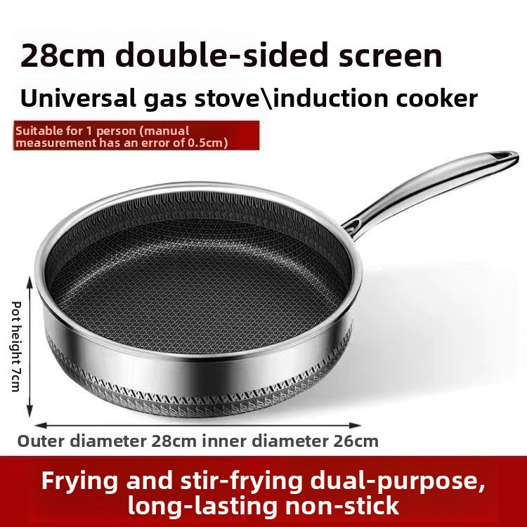 Household Stainless Steel Frying Pan