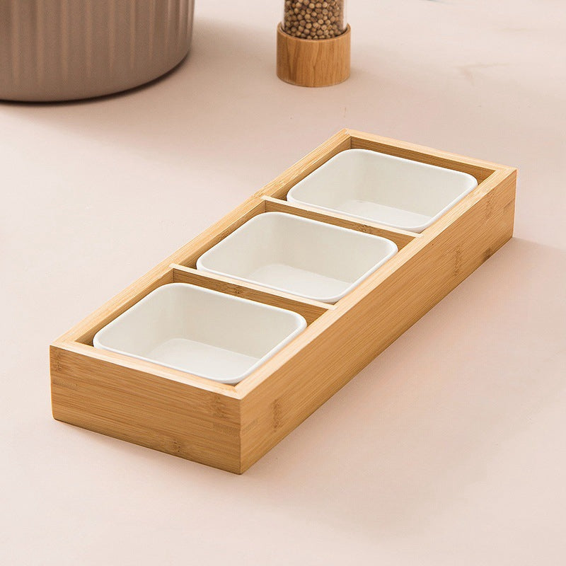 Bamboo Multi Compartment Serving Tray