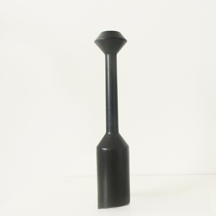 Modern Black Wooden Candle Holder