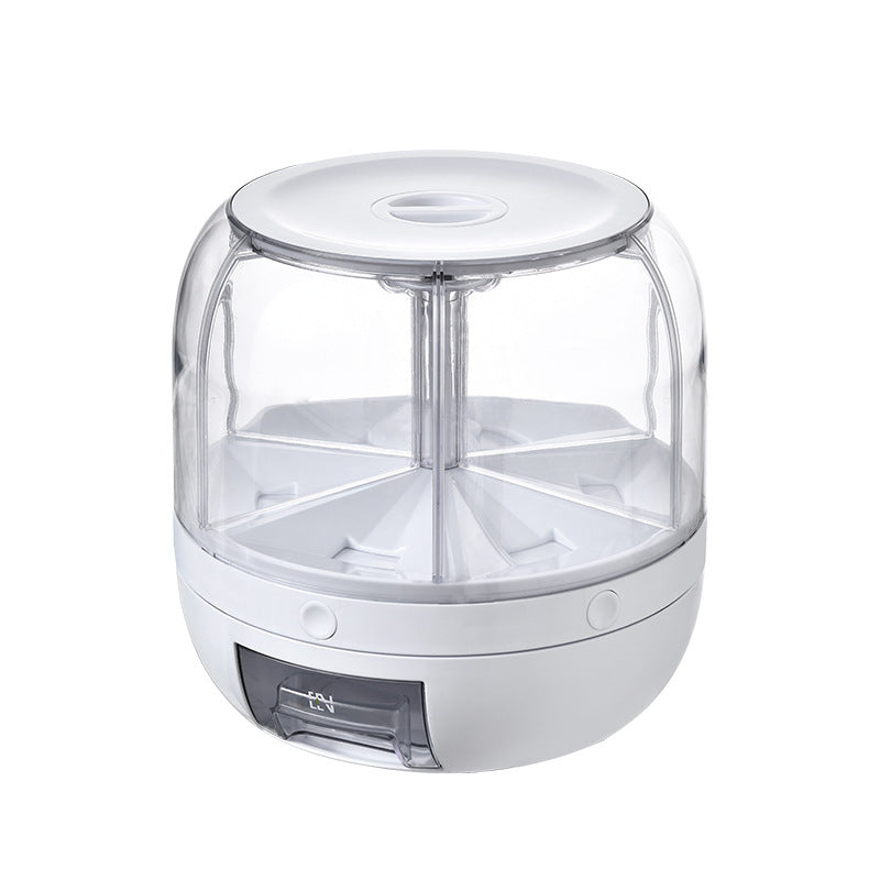 Multifunctional Grain Storage Bucket with Rotating Design